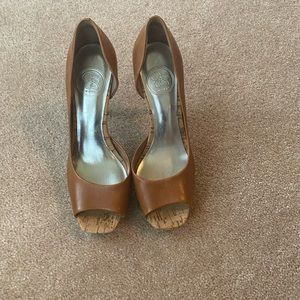 Jessica Simpson cognac pumps size seven.